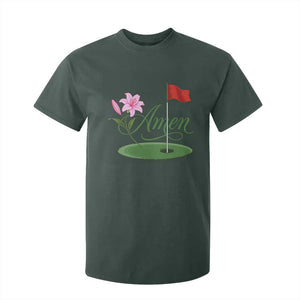 Amen Funny Golf T Shirt For Kid Azalea Floral Augusta Georgia for Golfers TS11 Dark Forest Green Print Your Wear