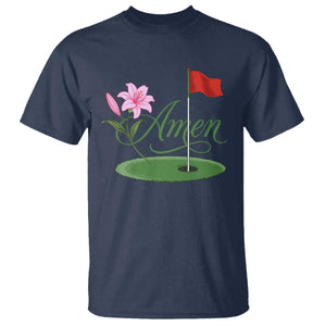 Amen Funny Golf T Shirt Azalea Floral Augusta Georgia for Golfers TS11 Navy Print Your Wear