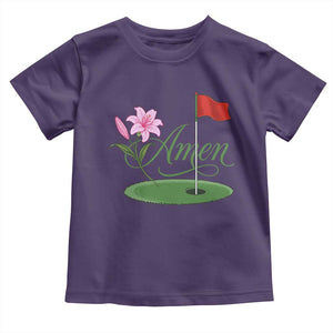 Amen Funny Golf Toddler T Shirt Azalea Floral Augusta Georgia for Golfers TS11 Purple Print Your Wear