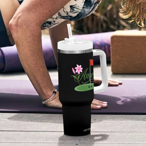 Amen Funny Golf Tumbler With Handle Azalea Floral Augusta Georgia for Golfers TS11 Print Your Wear