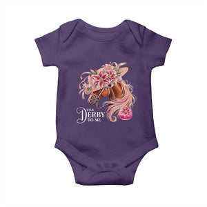 Talk Derby To Me Baby Onesie Funny Horse Racing Derby Day Stargazer Lilies TS11 Purple Print Your Wear