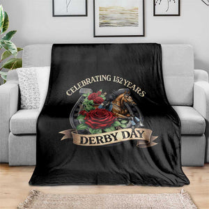 Celebrating 152 Years Derby Day Throw Blanket Vintage Horse Racing Roses TS11 Print Your Wear