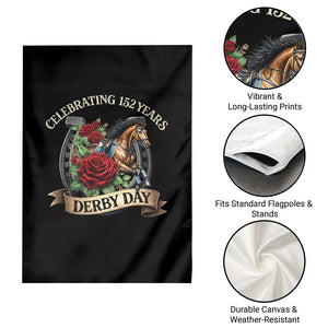 Celebrating 152 Years Derby Day Garden Flag Vintage Horse Racing Roses TS11 Print Your Wear