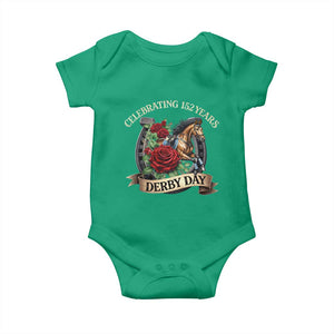Celebrating 152 Years Derby Day Baby Onesie Vintage Horse Racing Roses TS11 Irish Green Print Your Wear