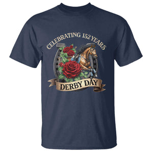 Celebrating 152 Years Derby Day T Shirt Vintage Horse Racing Roses TS11 Navy Print Your Wear