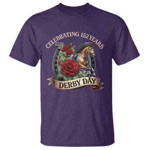 Celebrating 152 Years Derby Day T Shirt Vintage Horse Racing Roses TS11 Purple Print Your Wear