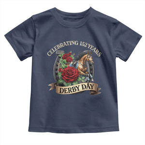 Celebrating 152 Years Derby Day Toddler T Shirt Vintage Horse Racing Roses TS11 Navy Print Your Wear