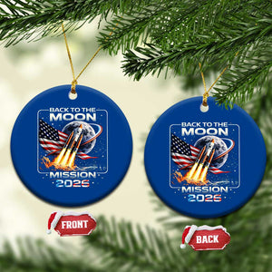 Back To The Moon Mission 2026 Ceramic Ornament Rocket Launch Moon Space Program TS11 1pc Blue Print Your Wear