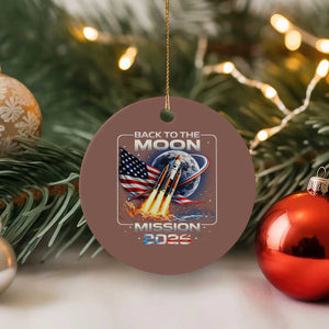 Back To The Moon Mission 2026 Ceramic Ornament Rocket Launch Moon Space Program TS11 1pc Mocha Print Your Wear