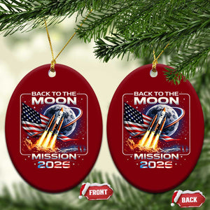 Back To The Moon Mission 2026 Ceramic Ornament Rocket Launch Moon Space Program TS11 Print Your Wear