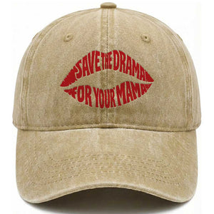 Save The Drama For Your Mama Washed Cotton Baseball Cap Retro 90s Sitcom TS11 Print Your Wear