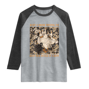 Just A Mom Trying To Keep Her Ducks In A Row Raglan Shirt Funny Duck Mom TS11 Heather Gray Heather Charcoal Print Your Wear