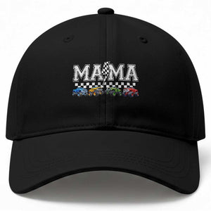 Monster Truck Mama Baseball Cap Funny Truck Mom Checkered Mother's Day TS11 Print Your Wear