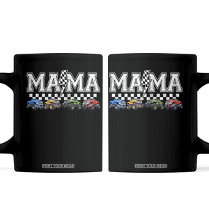 Monster Truck Mama Coffee Mug Funny Truck Mom Checkered Mother's Day TS11 Black Print Your Wear