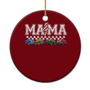 Monster Truck Mama Ceramic Ornament Funny Truck Mom Checkered Mother's Day TS11 1pc Red Print Your Wear