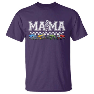 Monster Truck Mama T Shirt Funny Truck Mom Checkered Mother's Day TS11 Purple Print Your Wear