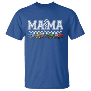 Monster Truck Mama T Shirt Funny Truck Mom Checkered Mother's Day TS11 Royal Blue Print Your Wear