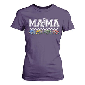 Monster Truck Mama T Shirt For Women Funny Truck Mom Checkered Mother's Day TS11 Purple Print Your Wear
