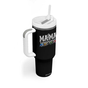 Monster Truck Mama Tumbler With Handle Funny Truck Mom Checkered Mother's Day TS11 Print Your Wear
