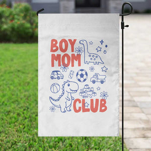 Boy Mom Club Garden Flag Mom Of Boys Dinosaur Kids Toy Doodles TS11 Print Your Wear