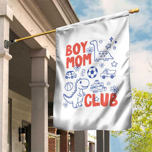 Boy Mom Club Garden Flag Mom Of Boys Dinosaur Kids Toy Doodles TS11 Print Your Wear