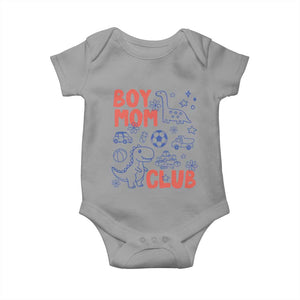 Boy Mom Club Baby Onesie Mom Of Boys Dinosaur Kids Toy Doodles TS11 Sport Gray Print Your Wear
