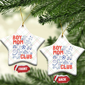 Boy Mom Club Ceramic Ornament Mom Of Boys Dinosaur Kids Toy Doodles TS11 Print Your Wear