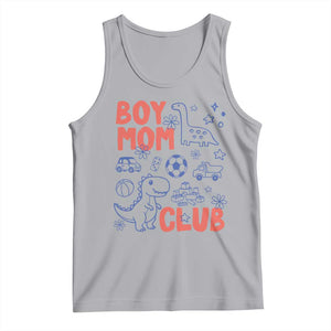Boy Mom Club Tank Top Mom Of Boys Dinosaur Kids Toy Doodles TS11 Athletic Heather Print Your Wear