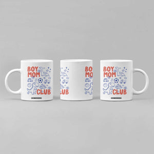 Boy Mom Club Coffee Mug Mom Of Boys Dinosaur Kids Toy Doodles TS11 Print Your Wear