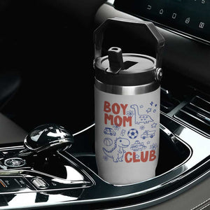 Boy Mom Club Flip Straw Tumbler Mom Of Boys Dinosaur Kids Toy Doodles TS11 Print Your Wear