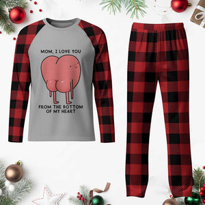 Mom I Love You From The Bottom Of My Heart Plaid Pajama Set Family Humor TS11 Buffalo Plaid Print Your Wear