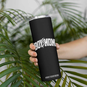Boy Mom Lightning Bolt Checkered Varsity Son Mama Skinny Tumbler TS11 Print Your Wear