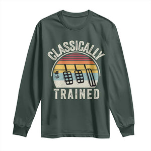 Classically Trained Car Long Sleeve Shirt Funny Manual Transmission Driver TS11 Dark Forest Green Print Your Wear