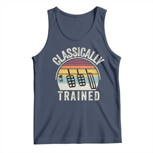Classically Trained Car Tank Top Funny Manual Transmission Driver TS11 Navy Print Your Wear