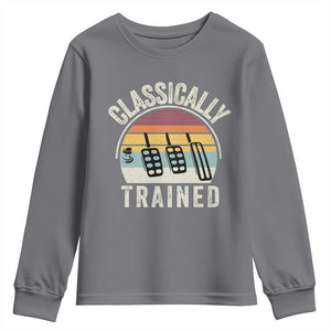 Classically Trained Car Youth Sweatshirt Funny Manual Transmission Driver TS11 Charcoal Print Your Wear
