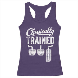 Classically Trained Manual Car Racerback Tank Top Pedals Driving Humor TS11 Purple Print Your Wear