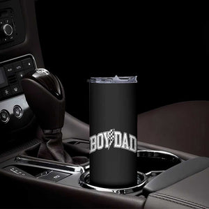 Boy Dad Lightning Bolt Checkered Varsity Son Daddy Skinny Tumbler TS11 Print Your Wear