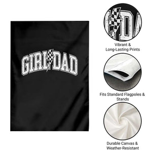 Girl Dad Lightning Bolt Checkered Varsity Daughter Daddy Garden Flag TS11 Print Your Wear