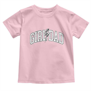 Girl Dad Lightning Bolt Checkered Varsity Daughter Daddy Toddler T Shirt TS11 Light Pink Print Your Wear