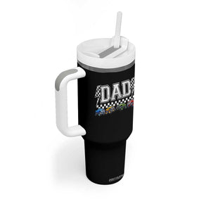Monster Truck Dad Tumbler With Handle Funny Truck Daddy Checkered Father's Day TS11 Print Your Wear