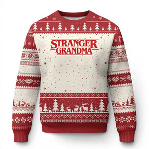 Stranger Grandma Ugly Christmas Sweater Funny Grandmother Movie Gift TS11 Beige Red Print Your Wear