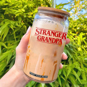 Stranger Grandpa Glass Can Funny Grandfather Movie Gift TS11 Black Print Your Wear