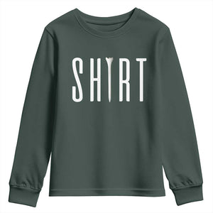 Golf Lover Youth Sweatshirt Funny Tee Shirt Golfing TS11 Dark Forest Green Print Your Wear