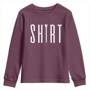 Golf Lover Youth Sweatshirt Funny Tee Shirt Golfing TS11 Maroon Print Your Wear