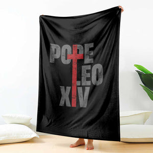 Pope Leo XIV Throw Blanket First American Pope Catholic Religious Cross TS11 Print Your Wear
