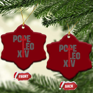 Pope Leo XIV Ceramic Ornament First American Pope Catholic Religious Cross TS11 Print Your Wear