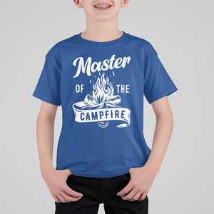 Camping Lover T Shirt For Kid Master Of The Campfire Camper Outdoor Activity TS11 Royal Blue Print Your Wear