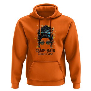 Funny Camping Lover Hoodie Camp Hair Don't Care Messy Bun Camper TS11 Orange Print Your Wear