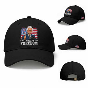 8 Ball 2 Million Dollars And Freedom Baseball Cap Billy Meme Baby 4th of July