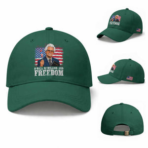 8 Ball 2 Million Dollars And Freedom Baseball Cap Billy Meme Baby 4th of July
